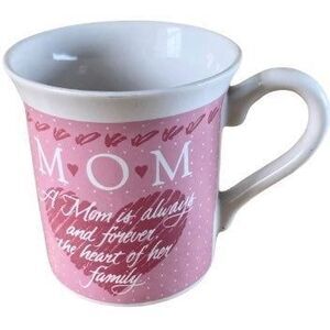 HALLMARK 1987 Mom heart Family Mini Mug Vintage Holds 8 oz